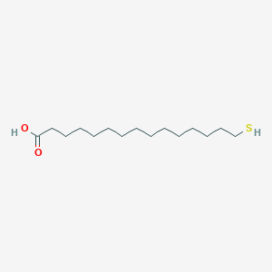 molecular formula C15H30O2S B14090927 15-Sulfanylpentadecanoic acid CAS No. 184639-70-1