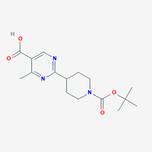 2-[1-(tert-Butoxycarbonyl)piperidin-4-yl]-4-methylpyrimidine-5-carboxylic acid