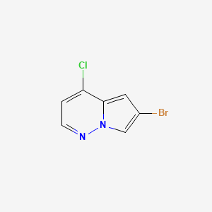 molecular formula C7H4BrClN2 B14090982 6-Bromo-4-chloro-pyrrolo[1,2-b]pyridazine 