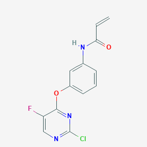 molecular formula C13H9ClFN3O2 B1409099 N-[3-(2-Chloro-5-fluoropyrimidin-4-yloxy)-phenyl]-acrylamide CAS No. 1643967-65-0