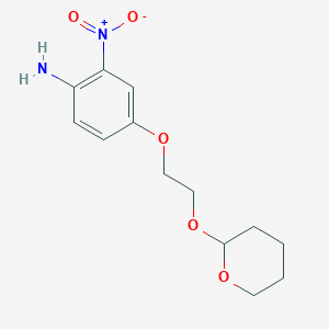 2-nitro-4-(2-((tetrahydro-2H-pyran-2-yl)oxy)ethoxy)aniline