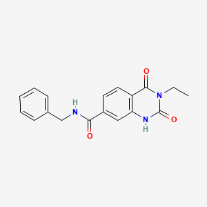 molecular formula C18H17N3O3 B14091069 N-benzyl-3-ethyl-2,4-dioxo-1,2,3,4-tetrahydroquinazoline-7-carboxamide 