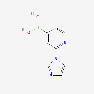 molecular formula C8H8BN3O2 B14091130 (2-(1H-Imidazol-1-yl)pyridin-4-yl)boronic acid 