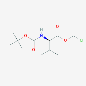 molecular formula C11H20ClNO4 B1409115 R-2-tert-Butoxycarbonylamino-3-methylbutyric acid chloromethyl ester CAS No. 150109-52-7