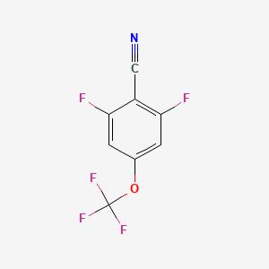 molecular formula C8H2F5NO B1409117 2,6-Difluoro-4-(trifluoromethoxy)benzonitrile CAS No. 1806305-45-2