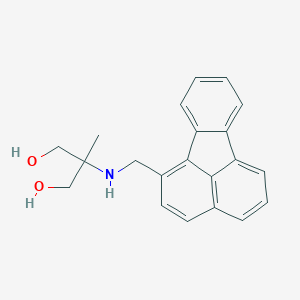 molecular formula C21H21NO2 B140912 1,3-Propanediol, 2-((1-fluoranthenylmethyl)amino)-2-methyl- CAS No. 129026-41-1