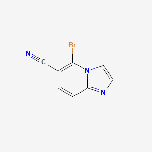 molecular formula C8H4BrN3 B1409120 5-Bromoimidazo[1,2-a]pyridine-6-carbonitrile CAS No. 1822863-24-0