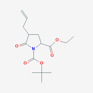 molecular formula C15H23NO5 B14091236 1-Tert-butyl 2-ethyl (2S,4R)-5-oxo-4-(prop-2-EN-1-YL)pyrrolidine-1,2-dicarboxylate 