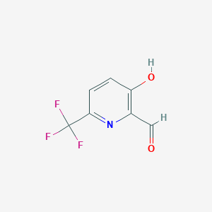 molecular formula C7H4F3NO2 B1409124 3-Hydroxy-6-(trifluoromethyl)picolinaldehyde CAS No. 1211523-33-9