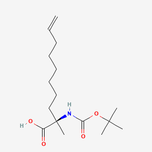 molecular formula C16H29NO4 B14091260 (R)-2-(Boc-amino)-2-methyldec-9-enoic acid 