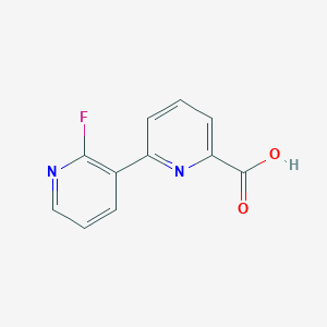 molecular formula C11H7FN2O2 B1409127 2'-Fluoro-[2,3']bipyridinyl-6-carboxylic acid CAS No. 1801266-66-9