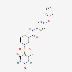 molecular formula C23H24N4O6S B14091275 1-[(2,4-dihydroxy-6-methylpyrimidin-5-yl)sulfonyl]-N-(4-phenoxyphenyl)piperidine-3-carboxamide CAS No. 1144442-38-5