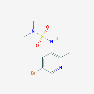 molecular formula C8H12BrN3O2S B1409128 N'-(5-bromo-2-methylpyridin-3-yl)-N,N-dimethylsulfuric diamide CAS No. 1801905-64-5