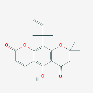 molecular formula C19H20O5 B14091337 Clausenidin CAS No. 28384-44-3