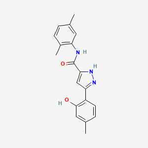 molecular formula C19H19N3O2 B14091386 N-(2,5-dimethylphenyl)-5-(2-hydroxy-4-methylphenyl)-1H-pyrazole-3-carboxamide 