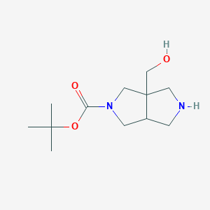 molecular formula C12H22N2O3 B1409141 3a-Hydroxymethylhexahydropyrrolo[3,4-c]pyrrole-2-carboxylic acid tert-butyl ester CAS No. 1807498-73-2