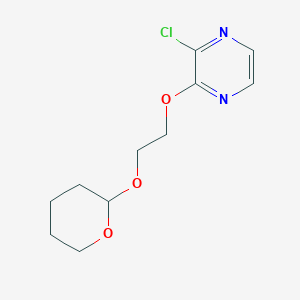 molecular formula C11H15ClN2O3 B1409142 2-Chloro-3-[2-(tetrahydropyran-2-yloxy)-ethoxy]-pyrazine CAS No. 1809446-91-0