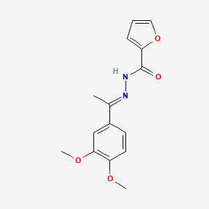 molecular formula C15H16N2O4 B14091452 N'-[(1E)-1-(3,4-dimethoxyphenyl)ethylidene]furan-2-carbohydrazide 