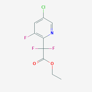 molecular formula C9H7ClF3NO2 B1409146 Ethyl 2-(5-chloro-3-fluoropyridin-2-yl)-2,2-difluoroacetate CAS No. 1838637-18-5