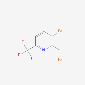 molecular formula C7H4Br2F3N B1409149 3-Bromo-2-bromomethyl-6-(trifluoromethyl)pyridine CAS No. 1227585-69-4