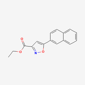 molecular formula C16H13NO3 B1409154 Ethyl 5-(naphthalen-3-yl)isoxazole-3-carboxylate CAS No. 1221821-69-7