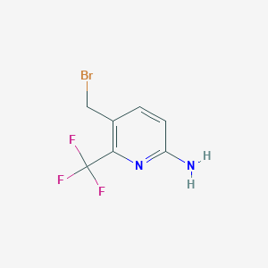 molecular formula C7H6BrF3N2 B1409157 6-Amino-3-bromomethyl-2-(trifluoromethyl)pyridine CAS No. 1227595-28-9