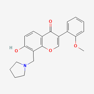 molecular formula C21H21NO4 B14091585 7-hydroxy-3-(2-methoxyphenyl)-8-(pyrrolidin-1-ylmethyl)-4H-chromen-4-one 