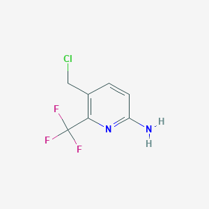 molecular formula C7H6ClF3N2 B1409159 6-Amino-3-chloromethyl-2-(trifluoromethyl)pyridine CAS No. 1227595-56-3