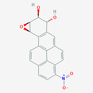 molecular formula C20H13NO5 B140916 trans-7,8-Dihydroxy-anti-9,10-epoxy-7,8,9,10-tetrahydro-3-nitrobenzo(a)pyrene CAS No. 149559-16-0
