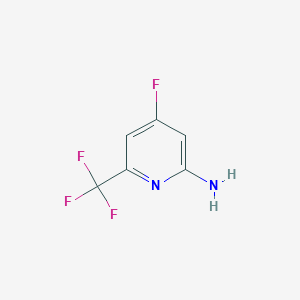 molecular formula C6H4F4N2 B1409160 2-Amino-4-fluoro-6-(trifluoromethyl)pyridine CAS No. 1227514-92-2