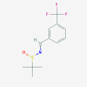 molecular formula C12H14F3NOS B1409166 (S)-2-methyl-N-(3-(trifluoromethyl)benzylidene)propane-2-sulfinamide CAS No. 1453070-16-0