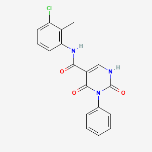 molecular formula C18H14ClN3O3 B14091679 N-(3-chloro-2-methylphenyl)-2,4-dioxo-3-phenyl-1,2,3,4-tetrahydropyrimidine-5-carboxamide 