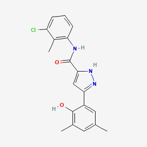 molecular formula C19H18ClN3O2 B14091680 N-(3-chloro-2-methylphenyl)-5-(2-hydroxy-3,5-dimethylphenyl)-1H-pyrazole-3-carboxamide 