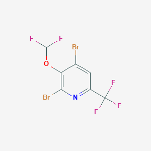 molecular formula C7H2Br2F5NO B1409171 2,4-Dibromo-3-difluoromethoxy-6-(trifluoromethyl)pyridine CAS No. 1227605-09-5