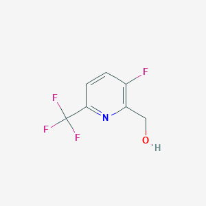 molecular formula C7H5F4NO B1409174 3-Fluoro-6-(trifluoromethyl)pyridine-2-methanol CAS No. 1227601-29-7