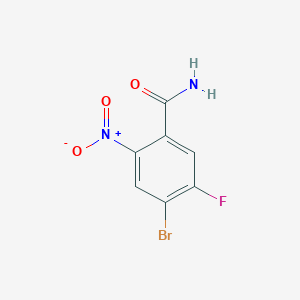 molecular formula C7H4BrFN2O3 B14091752 4-Bromo-5-fluoro-2-nitrobenzamide 