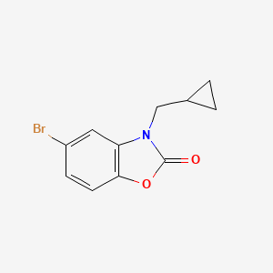 molecular formula C11H10BrNO2 B1409176 5-Bromo-3-(cyclopropylmethyl)-1,3-benzoxazol-2(3H)-one CAS No. 1802149-42-3