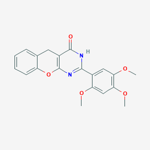 molecular formula C20H18N2O5 B14091768 2-(2,4,5-trimethoxyphenyl)-3,5-dihydro-4H-chromeno[2,3-d]pyrimidin-4-one 