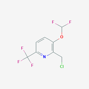 molecular formula C8H5ClF5NO B1409177 3-Difluoromethoxy-2-chloromethyl-6-(trifluoromethyl)pyridine CAS No. 1227583-61-0