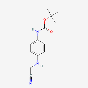 molecular formula C13H17N3O2 B1409178 [4-(Cyanomethylamino)phenyl]carbamic acid tert-butyl ester CAS No. 1402559-25-4