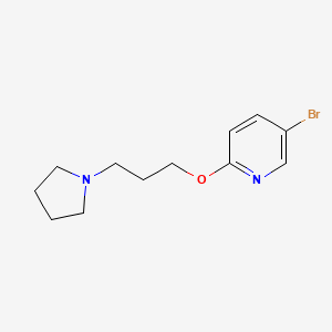 molecular formula C12H17BrN2O B1409179 5-Bromo-2-(3-pyrrolidin-1-yl-propoxy)-pyridine CAS No. 1821429-76-8