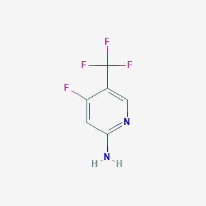 molecular formula C6H4F4N2 B1409181 2-Amino-4-fluoro-5-(trifluoromethyl)pyridine CAS No. 1227509-20-7