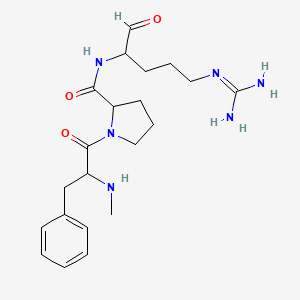 molecular formula C21H32N6O3 B14091817 N-Methylphenylalanyl-N-{5-[(diaminomethylidene)amino]-1-oxopentan-2-yl}prolinamide 