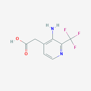 molecular formula C8H7F3N2O2 B1409184 3-Amino-2-(trifluoromethyl)pyridine-4-acetic acid CAS No. 1228898-50-7