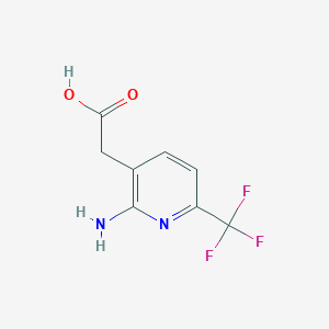 molecular formula C8H7F3N2O2 B1409185 2-Amino-6-(trifluoromethyl)pyridine-3-acetic acid CAS No. 1228898-37-0