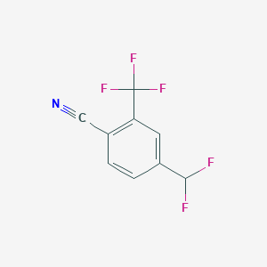 molecular formula C9H4F5N B1409186 4-Difluoromethyl-2-(trifluoromethyl)benzonitrile CAS No. 1807192-90-0