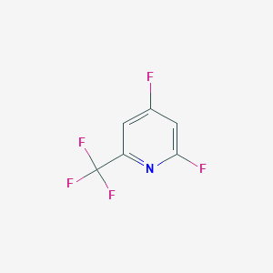 molecular formula C6H2F5N B1409188 2,4-Difluoro-6-(trifluoromethyl)pyridine CAS No. 1227574-57-3