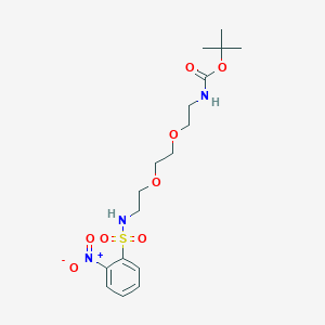 molecular formula C17H27N3O8S B1409189 tert-Butyl (2-(2-(2-(2-nitrophenylsulfonamido)ethoxy)ethoxy)ethyl)carbamate CAS No. 943601-78-3