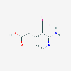 molecular formula C8H7F3N2O2 B1409195 2-Amino-3-(trifluoromethyl)pyridine-4-acetic acid CAS No. 1228898-38-1