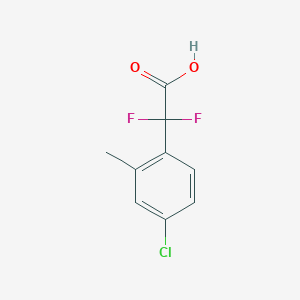 molecular formula C9H7ClF2O2 B1409202 2-(4-Chloro-2-methylphenyl)-2,2-difluoroacetic acid CAS No. 1823995-88-5